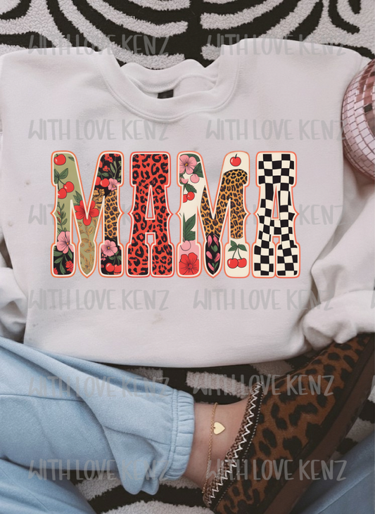 CHECKERED FLORAL MAMA