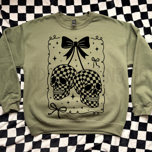 CHECKERED CHERRY SKULLS