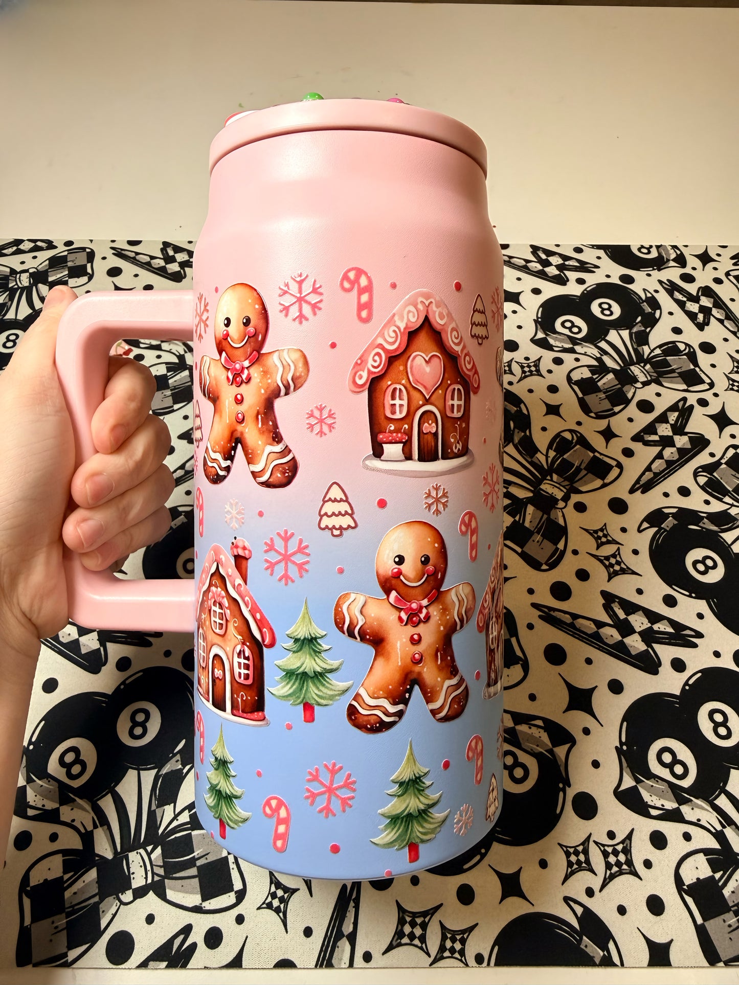 50oz Gingerbread Man With Lid RTS