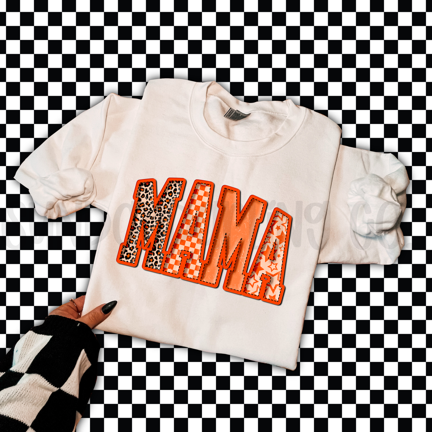 ORANGE LEOPARD AND CHECKERED MAMA
